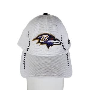 New Era NFL 39Thirty Baltimore Ravens Hat, White, Small/Medium
